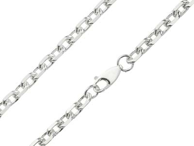 Sterling Silver 5.3mm Angle Filed  Trace Chain 1845cm Hallmarked