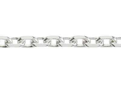 Sterling Silver 5.3mm Angle Filed  Trace Chain 18