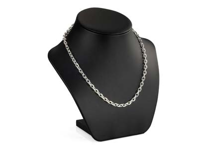 Sterling Silver 5.3mm Angle Filed  Trace Chain 18