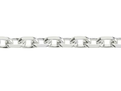 Sterling Silver 5.3mm Angle Filed  Trace Chain 20