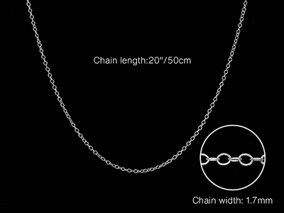 Sterling Silver 1.7mm Trace Chain   20