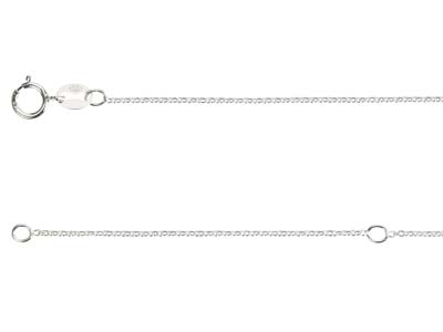 Sterling Silver 1.0mm Extendable   Trace Chain 16-18