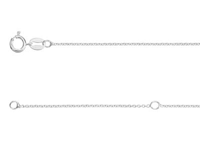 Sterling Silver 1.0mm Extendable   Trace Chain 16-18