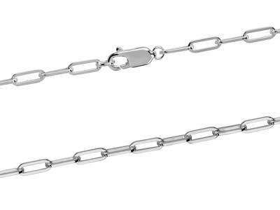 Sterling Silver 3.1mm Wide Square  Wire Trace Chain, 18