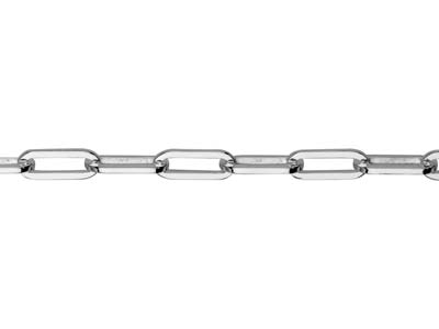 Sterling Silver 3.1mm Wide Square  Wire Trace Chain, 20
