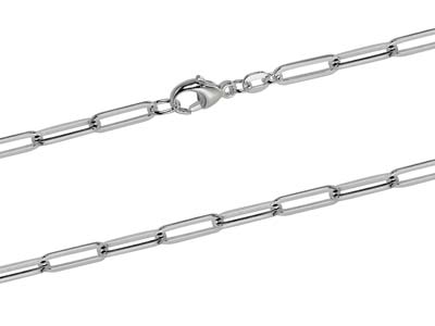 Sterling Silver 3.5mm Wide Square  Wire Trace Chain, 18