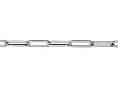 Sterling Silver 3.5mm Wide Square  Wire Trace Chain, 18