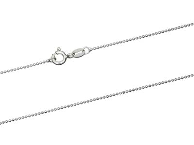 Sterling Silver 1.0mm Diamond Cut  Ball Chain 18