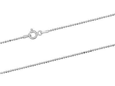 Sterling Silver 1.2mm Diamond Cut  Ball Chain 16