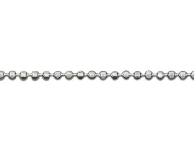 Sterling Silver 1.2mm Diamond Cut  Ball Chain 18