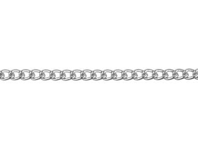 Silver Plated 2.8mm Loose Curb     Chain 1 Metre Length