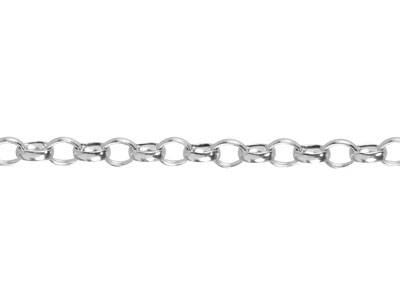 Argentium 960 2.4mm Loose Oval     Belcher Chain - Standard Image - 1