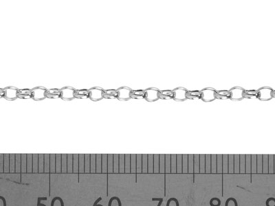Argentium 960 2.4mm Loose Oval     Belcher Chain - Standard Image - 2