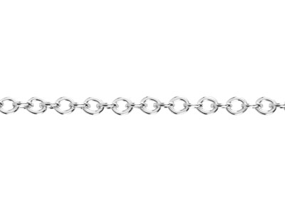 Argentium 960 1.9mm Loose Hammered Oval Trace Chain