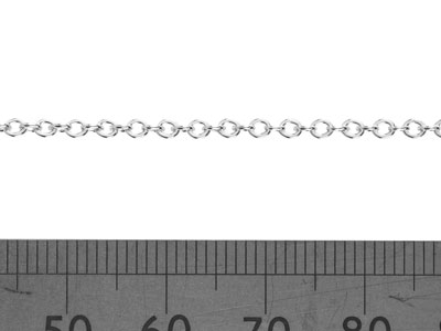 Argentium 960 1.9mm Loose Hammered Oval Trace Chain - Standard Image - 2