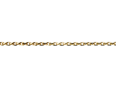 18ct Yellow Gold 1.4mm Diamond Cut Loose Trace Chain