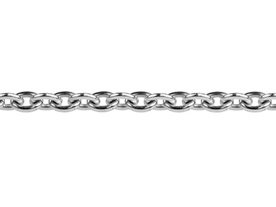 18ct White Gold 1.3mm Round Loose  Trace Chain - Standard Image - 2