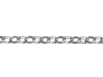 Sterling Silver 2.8mm Loose Oval    Belcher Chain, 100% Recycled Silver - Standard Image - 3