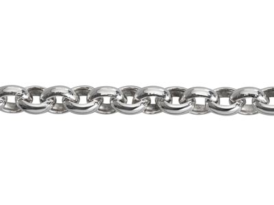 Sterling Silver 5.0mm Loose Oval    Belcher Chain, 100 Recycled Silver