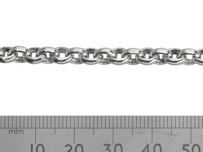 Sterling Silver 5.0mm Loose Oval    Belcher Chain, 100% Recycled Silver - Standard Image - 2