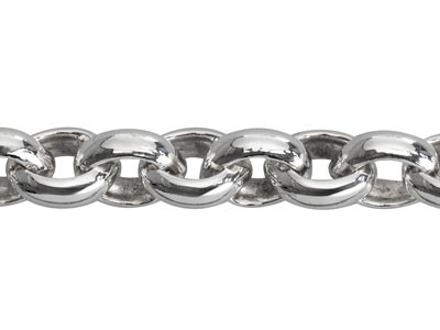 Sterling Silver 5.0mm Loose Oval    Belcher Chain, 100% Recycled Silver - Standard Image - 3