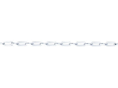 Sterling Silver 5.5mm Loose Square Wire Trace Chain, 100% Recycled    Silver - Standard Image - 2