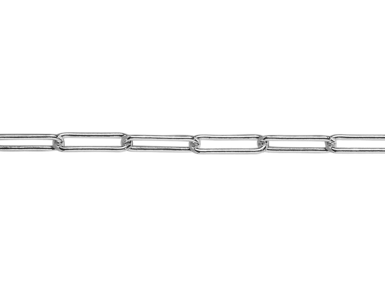 Sterling Silver 3.4mm Loose Wide Rectangular Trace Chain, 100% Recycled ...