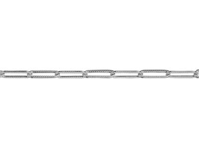 Sterling Silver 4.7mm Loose Wide   Engraved Pattern Rectangular Trace Chain, 100 Recycled Silver