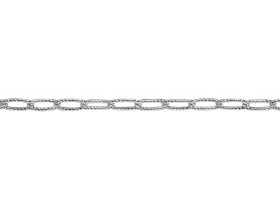 Sterling Silver 2.9mm Loose Wide   Oval Twist Trace Chain, 100%       Recycled Silver - Standard Image - 3