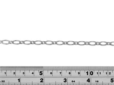 Sterling Silver 5.9mm Loose Figaro Baroque Trace Chain, 100% Recycled Silver - Standard Image - 2