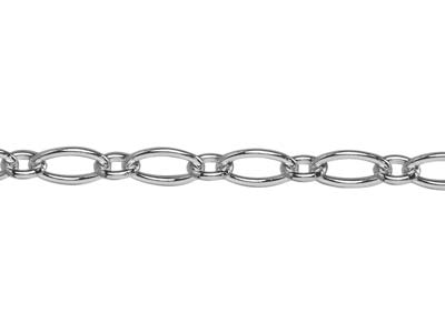 Sterling Silver 5.9mm Loose Figaro Baroque Trace Chain, 100% Recycled Silver - Standard Image - 3
