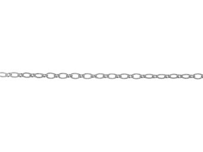 Sterling Silver 4mm Loose Figaro   Baroque Trace Two Part Chain, 100 Recycled Silver