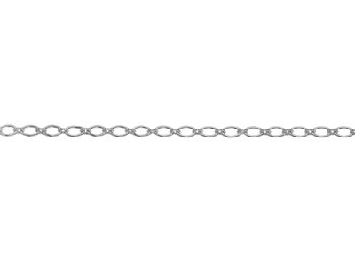 Sterling Silver 4mm Loose Figaro   Baroque Trace Two Part Chain, 100 Recycled Silver