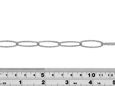 Sterling Silver 8.8mm Loose Wide   Trace Chain, 100% Recycled Silver - Standard Image - 2