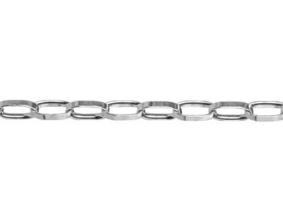 Sterling Silver 3.75mm Loose Long  Link Belcher Chain, 100% Recycled  Silver - Standard Image - 3