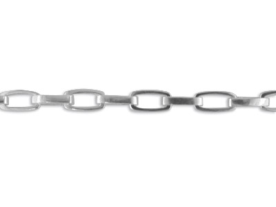 Sterling Silver 5.6mm Loose        Rectangular Trace Chain