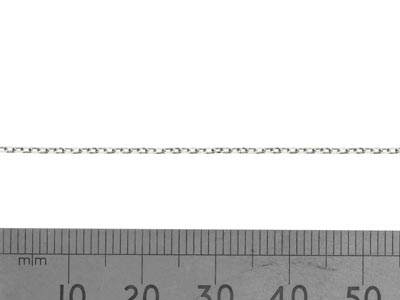 Sterling Silver 1.1mm Diamond Cut  Loose Trace Chain, 100% Recycled   Silver - Standard Image - 2
