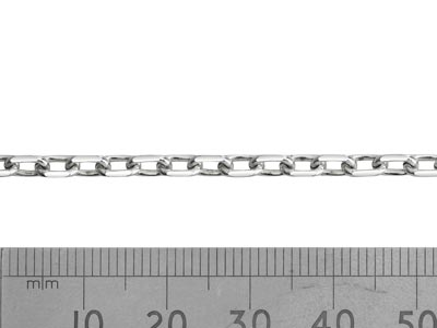 Sterling Silver 3.9mm Diamond Cut  Loose Trace Chain, 100% Recycled   Silver - Standard Image - 2