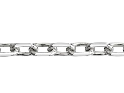 Sterling Silver 3.9mm Diamond Cut  Loose Trace Chain, 100% Recycled   Silver - Standard Image - 3