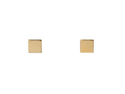 Gold Filled 5mm Square Stud        Earrings - Standard Image - 1