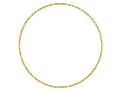 Gold Filled 1.3mm Sparkle Wire     Stacking Bangle