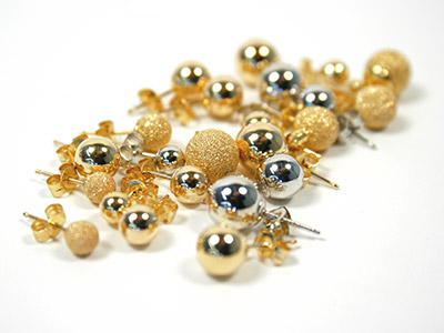 9ct Yellow Gold Pair 6mm           Light Weight Ball Studs - Standard Image - 3