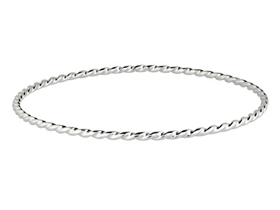 Sterling Silver Twisted Bangle