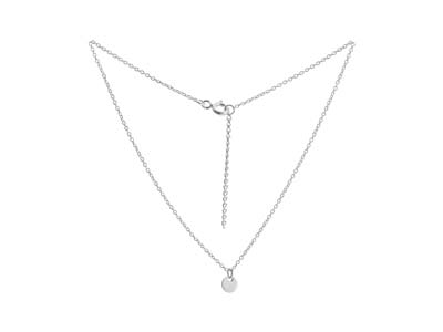 Sterling Silver Anklet With Disc   Charm Drop