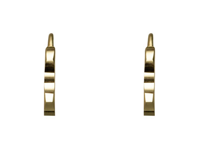 9ct Yellow Gold Hexagon Hoop       Earrings