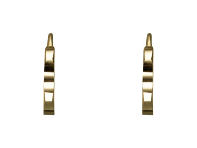 9ct Yellow Gold Hexagon Hoop       Earrings