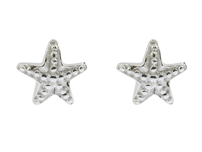 Sterling Silver Starfish Stud      Earrings - Standard Image - 1