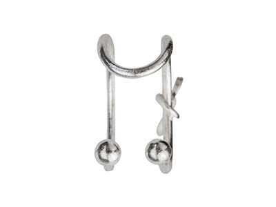 Sterling Silver Heart Design Cuff  Earring Sold Individually - Standard Image - 2
