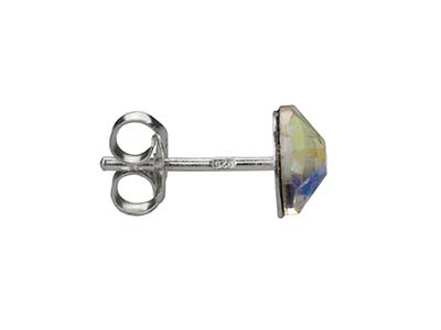 Sterling Silver Crystal Shimmer    Earrings - Standard Image - 3