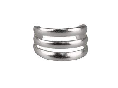 Sterling Silver Triple Row Cuff    Earring Sold Individually - Standard Image - 1